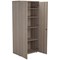 Jemini Tall Wooden Cupboard, 4 Shelves, 1800mm High, Grey Oak