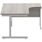 Astin 1600mm Corner Desk, Right Hand, Silver Cantilever Legs, Grey Oak