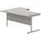Astin 1600mm Corner Desk, Right Hand, Silver Cantilever Legs, Grey Oak