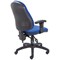 First High Back Operators Chair with Adjustable Arms, Blue