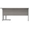 Polaris 1600mm Corner Desk, Right Hand, Silver Cantilever Legs, Grey Oak