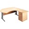 Largo Executive Radial Desk / Right Hand / 1800mm Wide / Maple