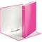 Leitz Wow Ring Binder, A4, 2 D-Ring, 25mm Capacity, Pink, Pack of 10