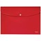 Leitz Recycle A4 Plastic Popper Wallets, Red, Pack of 10