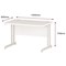 Impulse 1200mm Rectangular Desk, White Cantilever Leg, White