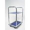 Barton 2 Shelf Trolley, Steel Frame, Capacity 120kg, Silver and Blue
