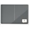 Nobo Premium Plus Felt Lockable Notice Board, 18xA4, W1352xH967xD63mm, Grey