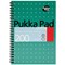 Pukka Pad Jotta Wirebound Notebook, A5, Ruled & Perforated, 200 Pages, Green, Pack of 3