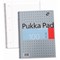 Pukka Pad Editor Wirebound Notebook, A4, Ruled & Perforated, 100 Pages, Silver, Pack of 3