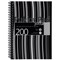 Pukka Pad Jotta Wirebound Notebook, A5, Perforated & Ruled, 200 Pages, Black, Pack of 3