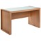 Rio Home Office Desk - Oak With Glass Top
