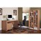 Rio Home Office Desk - Oak With Glass Top