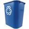 Rubbermaid Wastebasket Recycling Medium 26L Blue