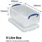 Really Useful Recycled Storage Box, 9 Litre, Grey