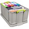 Really Useful Recycled Storage Box, 64 Litre, Grey