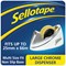 Sellotape Large Desktop Tape Dispenser, Takes 25mm x 66m Tape, Chrome