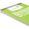 Silvine Recycled Wirebound Shorthand Notepad, 200x125mm, Ruled, 160 Pages, Green, Pack of 12