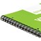 Silvine Recycled Wirebound Notebook, A4, Ruled, 104 Pages, Green, Pack of 12