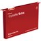 Rexel Crystalfile Extra Polypropylene Suspension Files, Square Base, Foolscap, Red, Pack of 25