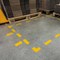 Durable Permanent 'T' Floor Marking Shape, Yellow, Pack of 10