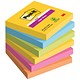Post-it Super Sticky Notes, 76 x 76mm, Carnival, Pack of 6 x 90