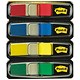 Image of Post-it Small Index Flags Repositionable W12.5xH43mm Standard Colours Ref 683-4 [Pack 140]