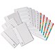 Concord Commercial Index Mylar-reinforced Europunched 5-Part Coloured Tabs A4 White Ref 08701