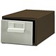 Bisley Card Index Cabinet 1 Drawer for 203x127mm Cards 271x403x206mm Brown and Cream Ref FCB15-0506