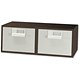 Bisley Card Index Cabinet 2 Drawer for 203x127mm Cards 542x403x206mm Brown and Cream Ref FCB25-0506