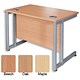 Sonix S3 1000 Cantilever Desk Return with Silver Frame W1000xD600xH730mm Oak