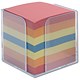 Smead Noteblock Holder Acrylic Clear and Approx. 850 Sheets of Paper 90x90mm Rainbow Ref A2991709
