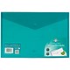 Snopake Polyfile Electra Wallet File Polypropylene Foolscap Green Ref 11160 [Pack 5]