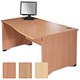 Sonix S5 1600 Panel-end Desk Wave Right-Hand W1600xD1000-800xH730mm Oak