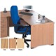 Sonix S5 1800 Panel-end Desk Radial Left-Hand W1800xD1200xH730mm Oak