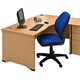 Sonix S5 1600 Panel-end Desk Radial Right-Hand W1600xD1200xH730mm Beech