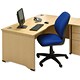 Sonix S5 1600 Panel-end Desk Radial Right-Hand W1600xD1200xH730mm Oak