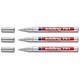 Edding 751 Paint Marker Xylene and Toluene-free Bullet Tip 1-2mm Line Silver Ref [Pack10]