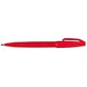 Pentel Sign Pen S520 Fibre Tipped 2.0mm Tip 1.0mm Line Red Ref S520-B [Pack 12]