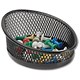 ALBA Mesh Paper Clip Holder Metal Stackable Round W95xD95xH47mm Black Ref MESHCLIPN