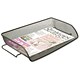 ALBA Mesh Letter Tray Side-loading Metal Stackable W361xD267xH73mm Black Ref MESHITN