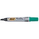 Bic Marking 2300 Permanent Marker Chisel Tip Line Width 3-5.5mm Green Ref 820923 [Pack 12]