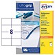 Avery Copier Labels 105x71mm. 8 Labels per Sheet (100 A4 Sheets)