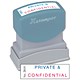 Xstamper Two-colour Word Stamp Pre-inked Reinkable - Private And Confidential - W42xD13mm Ref X2010