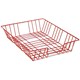 Hago Folio Letter Tray Plastic-coated Wire A4 W279xD381xH70mm Red Ref 580067