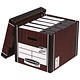 R-Kive Premium Archive Storage Box W330xD381xH298mm Woodgrain Ref 00725-10 [Pack 10]