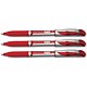 Pentel Energel Xm Rollerball Pen Fine Metal 0.7mm Tip Red Ref BL57-B [Pack 12]