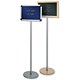 Nobo Welcome Lobby Board on Stand with 250 Characters Beech Frame W450xH300mm Black Ref 1901958