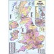 Map Marketing Counties Districts Unitary Authorities Map Unframed 12.5 Miles/inch W830xH1200mm Ref BIC