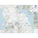 Map Marketing Wall Road Map 4 Miles to 1 inch Scale W1240xH950mm Northern England Ref RRM4