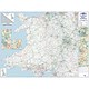 Map Marketing Wall Road Map 4 Miles to 1 inch Scale W1240xH950mm Wales and West Midlands Ref RRM6